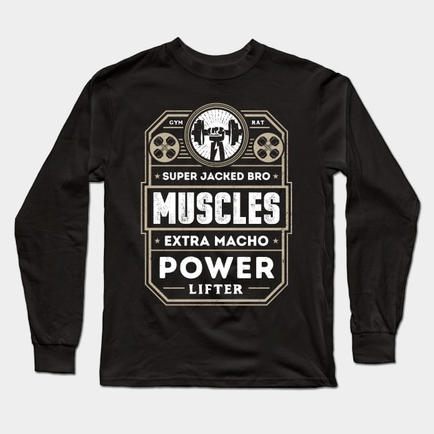 Super Jacked Bro Long Sleeve T-Shirt by barrettbiggers